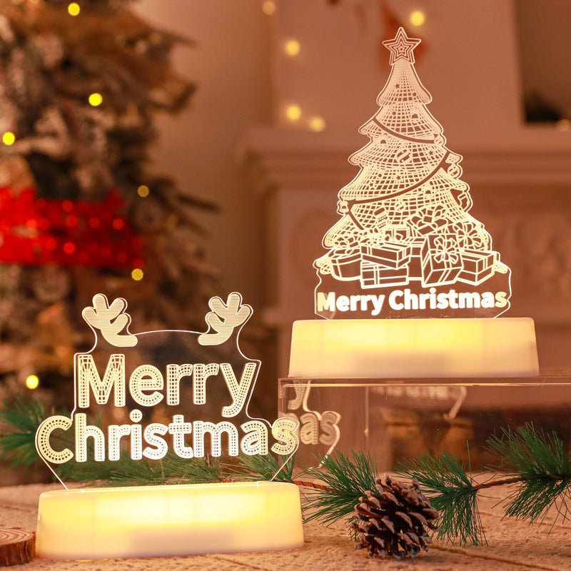 Christmas Decoration 3D Lamp Acrylic LED Night Lights New Year Valentines Day Christmas Kids Gift Christmas Ornaments Christmas Decoration 3D Lamp Acrylic LED Night Lights New Year Valentines Day Christmas Kids Gift Christmas Ornaments